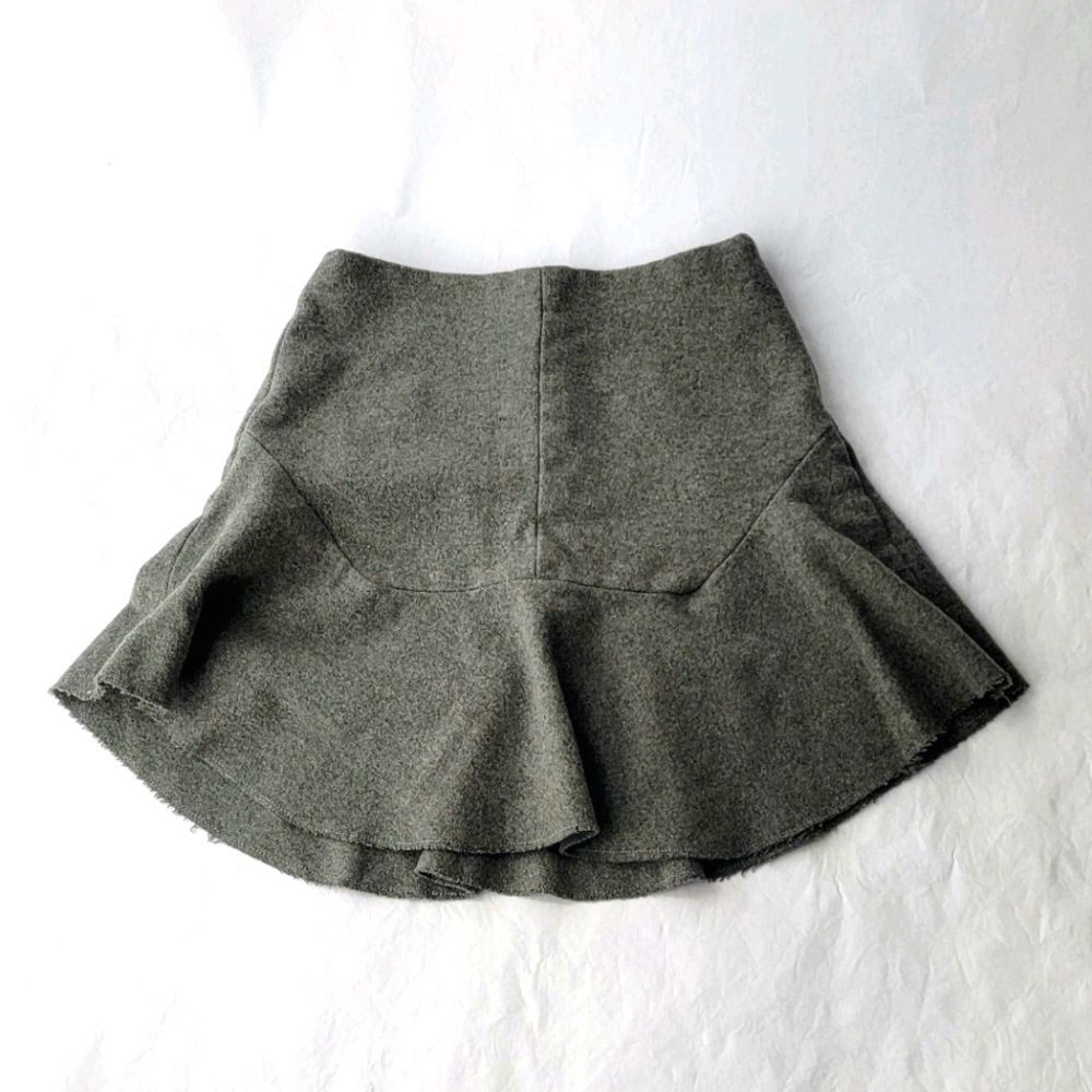 Madewell Atelier Grey Wool Blend Skirt in size 2 - Picture 3 of 9